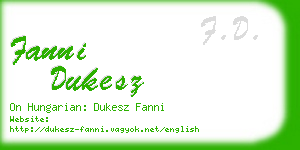 fanni dukesz business card